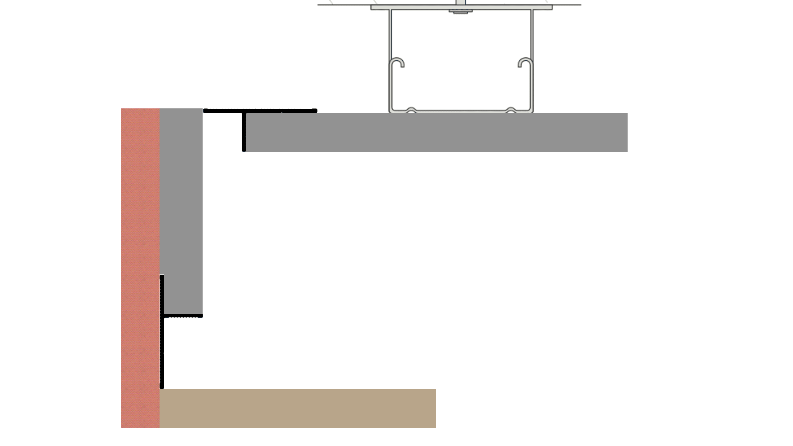Profil tip plintă și scafă ascunsă Shadow Gap NEGRU MAT Vopsit prin pulbere, electrostatic. H 13MM L2,7, PS130A54270 - imagine 18