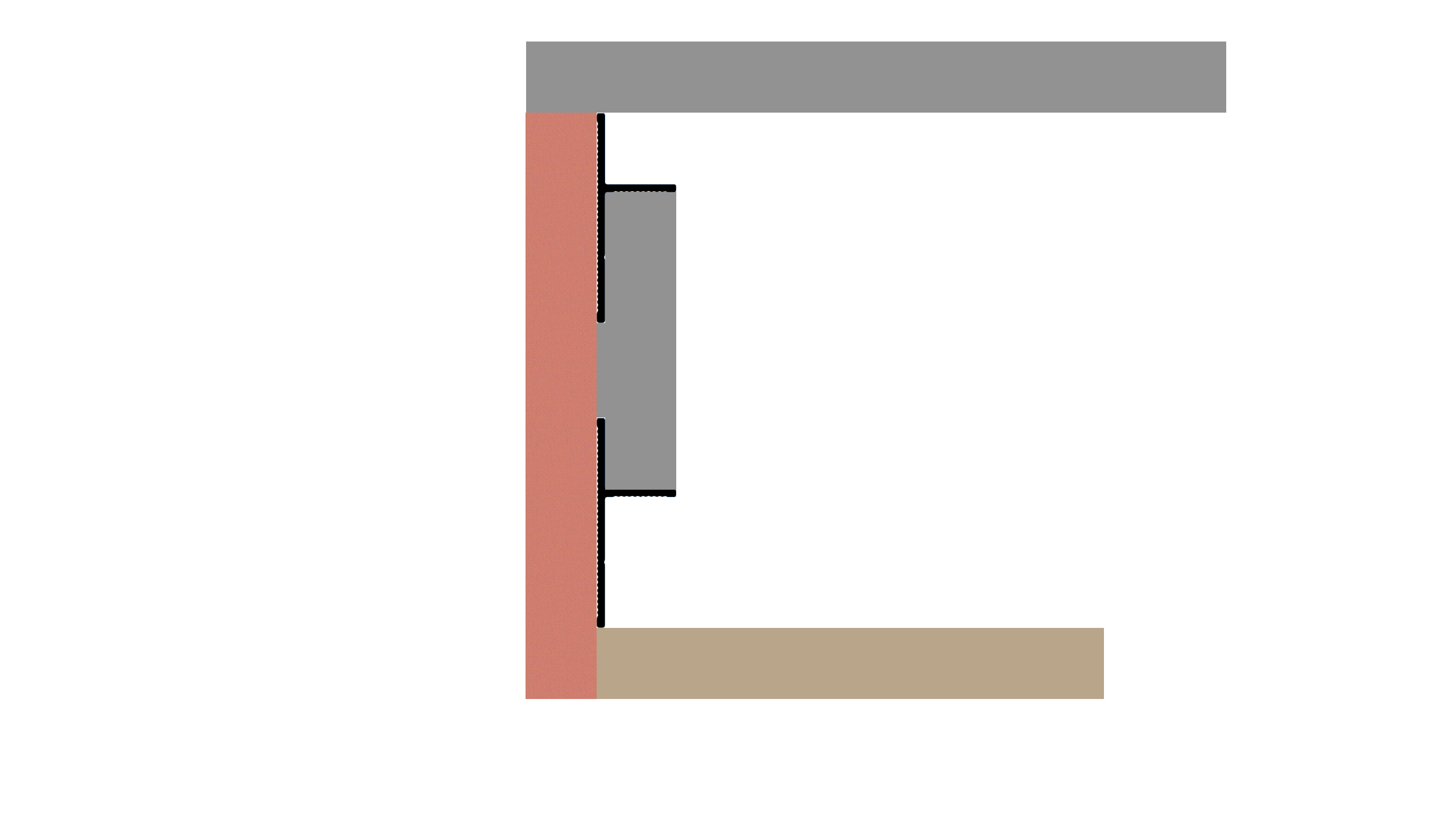 Profil tip plintă și scafă ascunsă Shadow Gap NEGRU MAT Vopsit prin pulbere, electrostatic. H 13MM L2,7, PS130A54270 - imagine 17