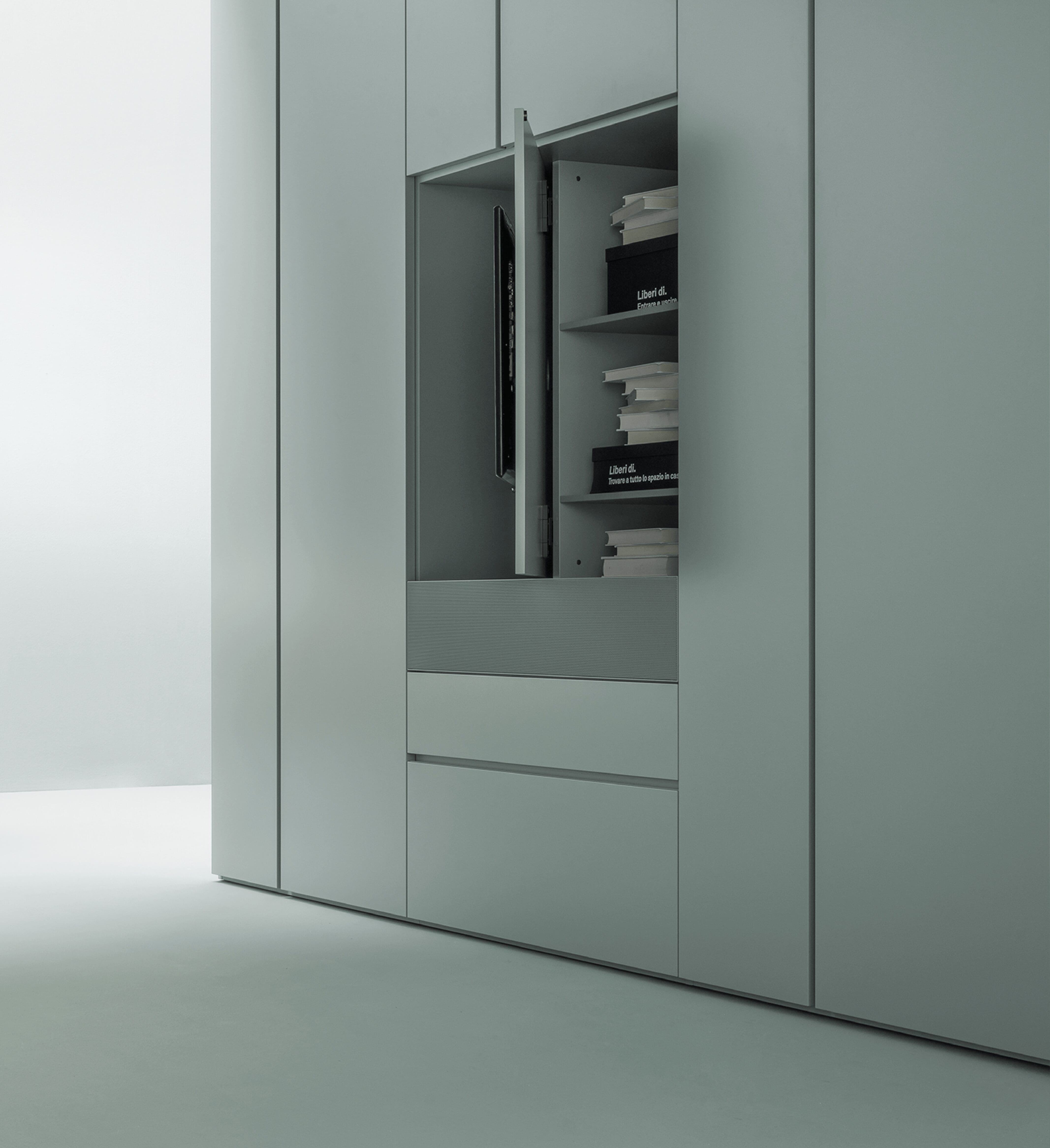 Dulap cu zonă TV pentru dormitor - imagine 4