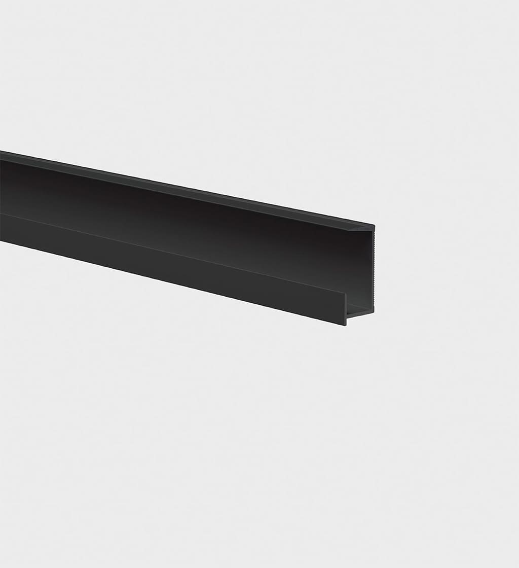 Profil Plinta Scafa Shadow Gap Novorodapie Eclipse Aluminiu Negru mat anod, 2.5m, NLECAL1125NM - imagine 2