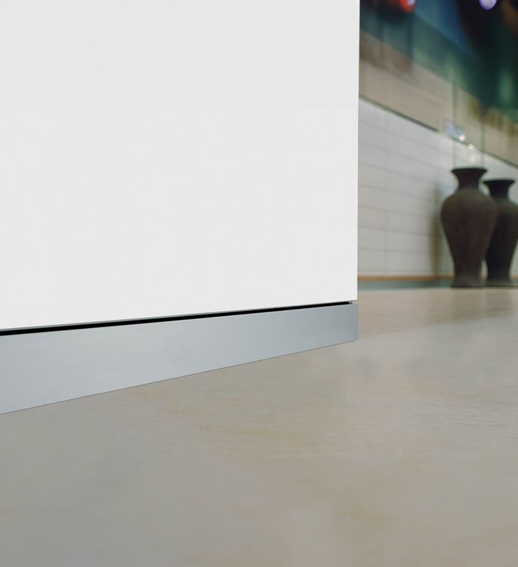 Plintă din aluminiu Filomuro (la nivel cu peretele) plano BF - BASE + TOP in Anodized Aluminum - Plano Design for Drywall at the wall level, 2.7m, BF600ASN270 + BF550ASN270 - imagine 3