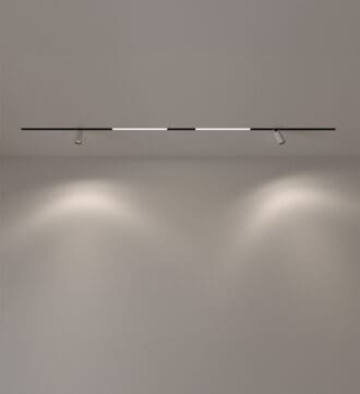 Șină de iluminat cu 2 spoturi + 2 line-uri – kit complet