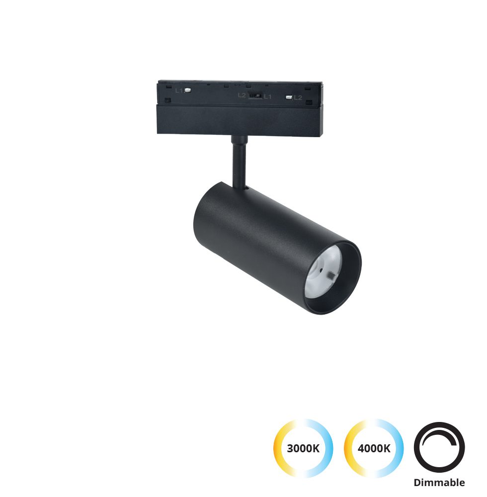 Șină de iluminat cu 2 spoturi - kit complet - imagine 3